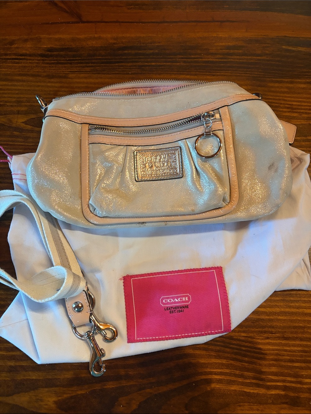 Y2K Coach Vintage Sparkle Pink POPPY Rocker